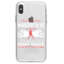 DistinctInk® Clear Shockproof Hybrid Case for Apple iPhone / Samsung Galaxy / Google Pixel - Other Girls Princess Wanted to be Truck Driver