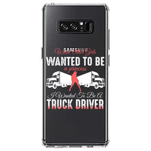 DistinctInk® Clear Shockproof Hybrid Case for Apple iPhone / Samsung Galaxy / Google Pixel - Other Girls Princess Wanted to be Truck Driver