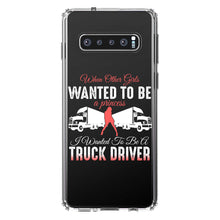 DistinctInk® Clear Shockproof Hybrid Case for Apple iPhone / Samsung Galaxy / Google Pixel - Other Girls Princess Wanted to be Truck Driver