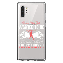 DistinctInk® Clear Shockproof Hybrid Case for Apple iPhone / Samsung Galaxy / Google Pixel - Other Girls Princess Wanted to be Truck Driver