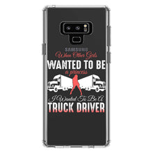 DistinctInk® Clear Shockproof Hybrid Case for Apple iPhone / Samsung Galaxy / Google Pixel - Other Girls Princess Wanted to be Truck Driver