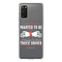 DistinctInk® Clear Shockproof Hybrid Case for Apple iPhone / Samsung Galaxy / Google Pixel - Other Girls Princess Wanted to be Truck Driver