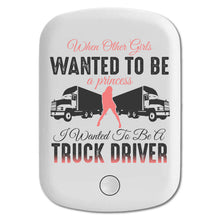 DistinctInk Magnetic Battery Pack, Wireless Portable Charger with USB-C Cable, Compatible with MagSafe iPhone 14 / 13 / 12 Series - Other Girls Princess Wanted to be Truck Driver