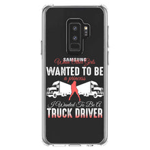 DistinctInk® Clear Shockproof Hybrid Case for Apple iPhone / Samsung Galaxy / Google Pixel - Other Girls Princess Wanted to be Truck Driver