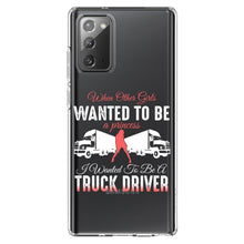 DistinctInk® Clear Shockproof Hybrid Case for Apple iPhone / Samsung Galaxy / Google Pixel - Other Girls Princess Wanted to be Truck Driver