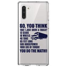 DistinctInk® Clear Shockproof Hybrid Case for Apple iPhone / Samsung Galaxy / Google Pixel - You Think I Just Drive a Truck? Torque Tons