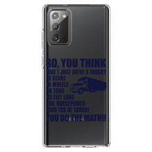 DistinctInk® Clear Shockproof Hybrid Case for Apple iPhone / Samsung Galaxy / Google Pixel - You Think I Just Drive a Truck? Torque Tons