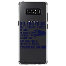 DistinctInk® Clear Shockproof Hybrid Case for Apple iPhone / Samsung Galaxy / Google Pixel - You Think I Just Drive a Truck? Torque Tons