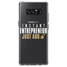 DistinctInk® Clear Shockproof Hybrid Case for Apple iPhone / Samsung Galaxy / Google Pixel - Instant Entrepreneur Just Add Coffee