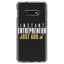 DistinctInk® Clear Shockproof Hybrid Case for Apple iPhone / Samsung Galaxy / Google Pixel - Instant Entrepreneur Just Add Coffee