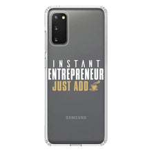 DistinctInk® Clear Shockproof Hybrid Case for Apple iPhone / Samsung Galaxy / Google Pixel - Instant Entrepreneur Just Add Coffee