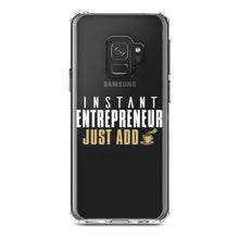 DistinctInk® Clear Shockproof Hybrid Case for Apple iPhone / Samsung Galaxy / Google Pixel - Instant Entrepreneur Just Add Coffee