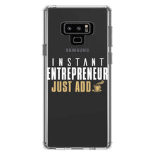 DistinctInk® Clear Shockproof Hybrid Case for Apple iPhone / Samsung Galaxy / Google Pixel - Instant Entrepreneur Just Add Coffee