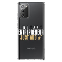 DistinctInk® Clear Shockproof Hybrid Case for Apple iPhone / Samsung Galaxy / Google Pixel - Instant Entrepreneur Just Add Coffee
