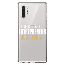 DistinctInk® Clear Shockproof Hybrid Case for Apple iPhone / Samsung Galaxy / Google Pixel - Instant Entrepreneur Just Add Coffee