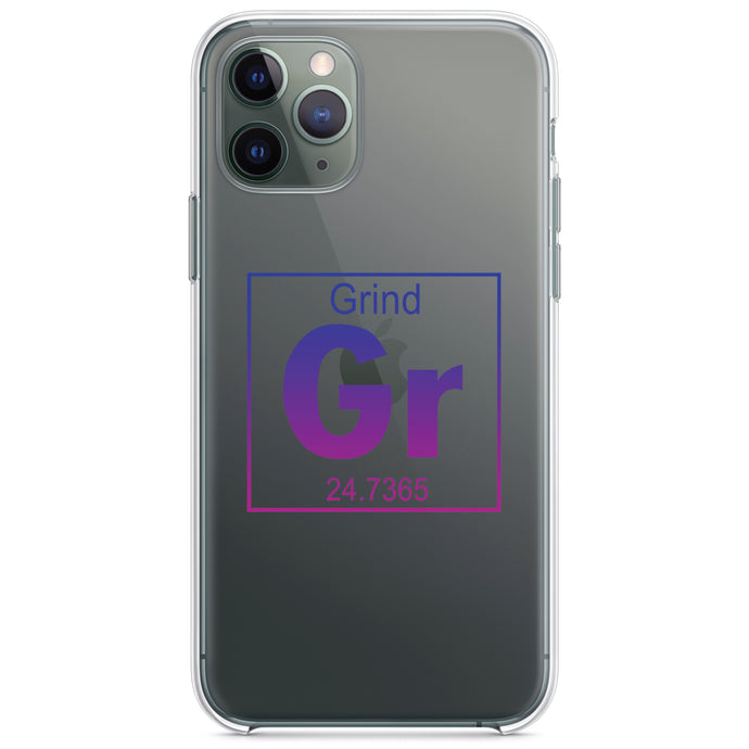 DistinctInk® Clear Shockproof Hybrid Case for Apple iPhone / Samsung Galaxy / Google Pixel - Entrepreneur Grind GR Element