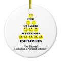 No Thanks Looks Like a Pyramid Scheme Ceramic Ornament