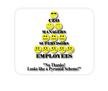 DistinctInk Custom Foam Rubber Mouse Pad - 1/4" Thick - No Thanks Looks Like a Pyramid Scheme