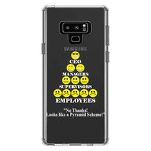 DistinctInk® Clear Shockproof Hybrid Case for Apple iPhone / Samsung Galaxy / Google Pixel - No Thanks Looks Like a Pyramid Scheme