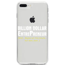 DistinctInk® Clear Shockproof Hybrid Case for Apple iPhone / Samsung Galaxy / Google Pixel - Billion Dollar Entrepreneur