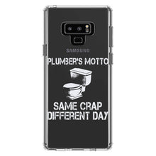 DistinctInk® Clear Shockproof Hybrid Case for Apple iPhone / Samsung Galaxy / Google Pixel - Same Crap Different Day - Plumbers