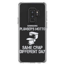 DistinctInk® Clear Shockproof Hybrid Case for Apple iPhone / Samsung Galaxy / Google Pixel - Same Crap Different Day - Plumbers