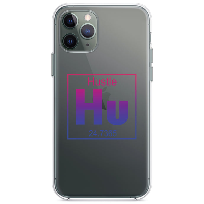 DistinctInk® Clear Shockproof Hybrid Case for Apple iPhone / Samsung Galaxy / Google Pixel - Entrepreneur Hustle Hu Element
