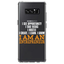 DistinctInk® Clear Shockproof Hybrid Case for Apple iPhone / Samsung Galaxy / Google Pixel - Entrepreneur Opportunity Risks Hustle