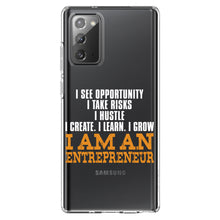 DistinctInk® Clear Shockproof Hybrid Case for Apple iPhone / Samsung Galaxy / Google Pixel - Entrepreneur Opportunity Risks Hustle