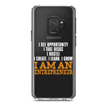 DistinctInk® Clear Shockproof Hybrid Case for Apple iPhone / Samsung Galaxy / Google Pixel - Entrepreneur Opportunity Risks Hustle