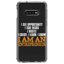 DistinctInk® Clear Shockproof Hybrid Case for Apple iPhone / Samsung Galaxy / Google Pixel - Entrepreneur Opportunity Risks Hustle