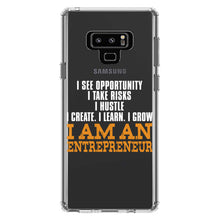 DistinctInk® Clear Shockproof Hybrid Case for Apple iPhone / Samsung Galaxy / Google Pixel - Entrepreneur Opportunity Risks Hustle