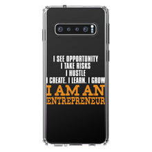 DistinctInk® Clear Shockproof Hybrid Case for Apple iPhone / Samsung Galaxy / Google Pixel - Entrepreneur Opportunity Risks Hustle
