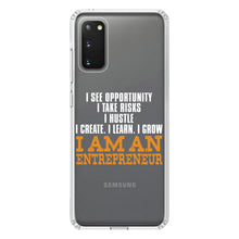 DistinctInk® Clear Shockproof Hybrid Case for Apple iPhone / Samsung Galaxy / Google Pixel - Entrepreneur Opportunity Risks Hustle