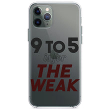 DistinctInk® Clear Shockproof Hybrid Case for Apple iPhone / Samsung Galaxy / Google Pixel - 9 to 5 Is For the Weak
