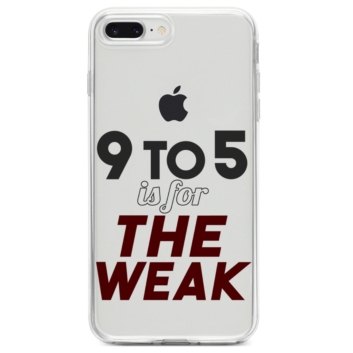 9 to 5 Is For the Weak Clear Shockproof iPhone Case, view 6
