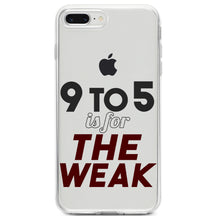 DistinctInk® Clear Shockproof Hybrid Case for Apple iPhone / Samsung Galaxy / Google Pixel - 9 to 5 Is For the Weak