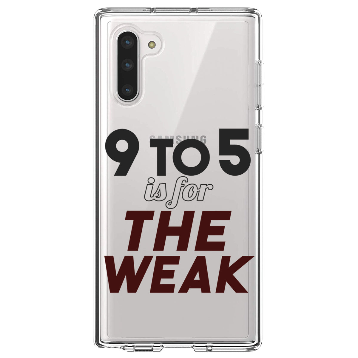 9 to 5 Is For the Weak Clear Shockproof iPhone Case, view 9