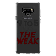 DistinctInk® Clear Shockproof Hybrid Case for Apple iPhone / Samsung Galaxy / Google Pixel - 9 to 5 Is For the Weak