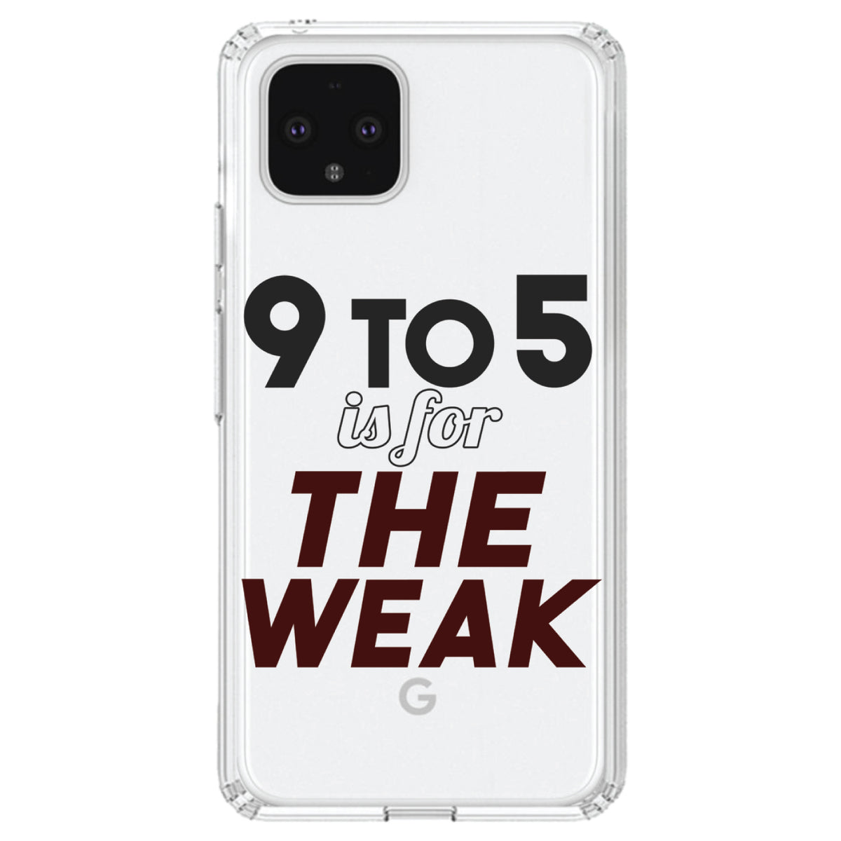 9 to 5 Is For the Weak Clear Shockproof iPhone Case, view 23