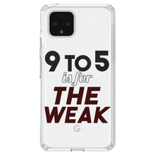 DistinctInk® Clear Shockproof Hybrid Case for Apple iPhone / Samsung Galaxy / Google Pixel - 9 to 5 Is For the Weak
