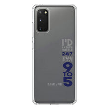 DistinctInk® Clear Shockproof Hybrid Case for Apple iPhone / Samsung Galaxy / Google Pixel - Rather Hustle 24/7 Than Slave 9 to 5
