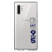 DistinctInk® Clear Shockproof Hybrid Case for Apple iPhone / Samsung Galaxy / Google Pixel - Rather Hustle 24/7 Than Slave 9 to 5