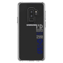 DistinctInk® Clear Shockproof Hybrid Case for Apple iPhone / Samsung Galaxy / Google Pixel - Rather Hustle 24/7 Than Slave 9 to 5