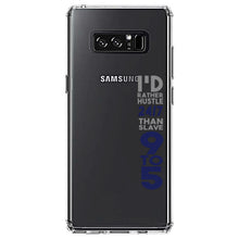 DistinctInk® Clear Shockproof Hybrid Case for Apple iPhone / Samsung Galaxy / Google Pixel - Rather Hustle 24/7 Than Slave 9 to 5