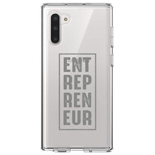 DistinctInk® Clear Shockproof Hybrid Case for Apple iPhone / Samsung Galaxy / Google Pixel - Entrepreneur Word Art