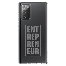 DistinctInk® Clear Shockproof Hybrid Case for Apple iPhone / Samsung Galaxy / Google Pixel - Entrepreneur Word Art