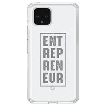 DistinctInk® Clear Shockproof Hybrid Case for Apple iPhone / Samsung Galaxy / Google Pixel - Entrepreneur Word Art