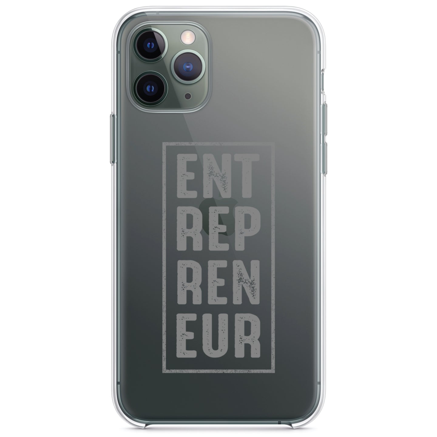DistinctInk® Clear Shockproof Hybrid Case for Apple iPhone / Samsung Galaxy / Google Pixel - Entrepreneur Word Art
