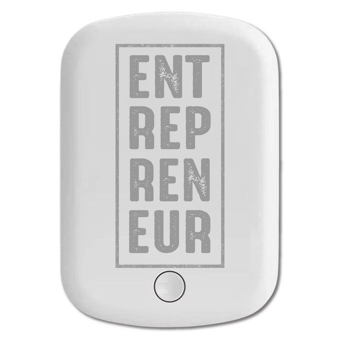DistinctInk Magnetic Battery Pack, Wireless Portable Charger with USB-C Cable, Compatible with MagSafe iPhone 14 / 13 / 12 Series - Entrepreneur Word Art